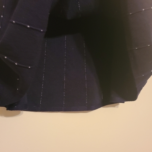 Grey & Gray | Blue Knit A-Line Skirt w/ Polka Dots (Size XL) - Picture 11 of 13